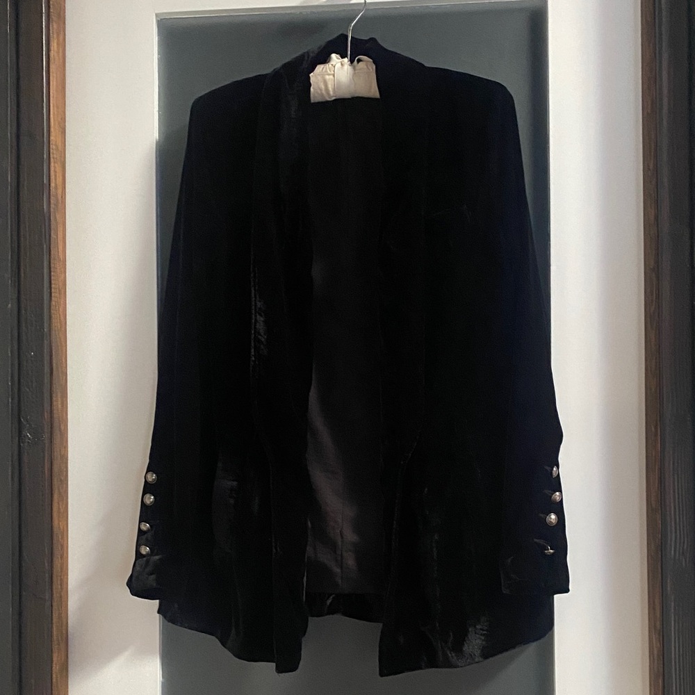 Free People Yesterday’s Muse Velvet Blazer - Picture 3 of 13